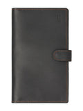 Leather travel wallet for essentials.
