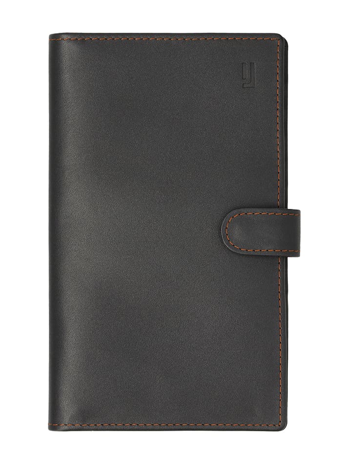 Leather travel wallet for essentials.