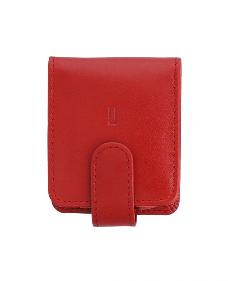 Compact leather case for lipsticks.