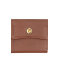 Sleek leather wallet with compartments.