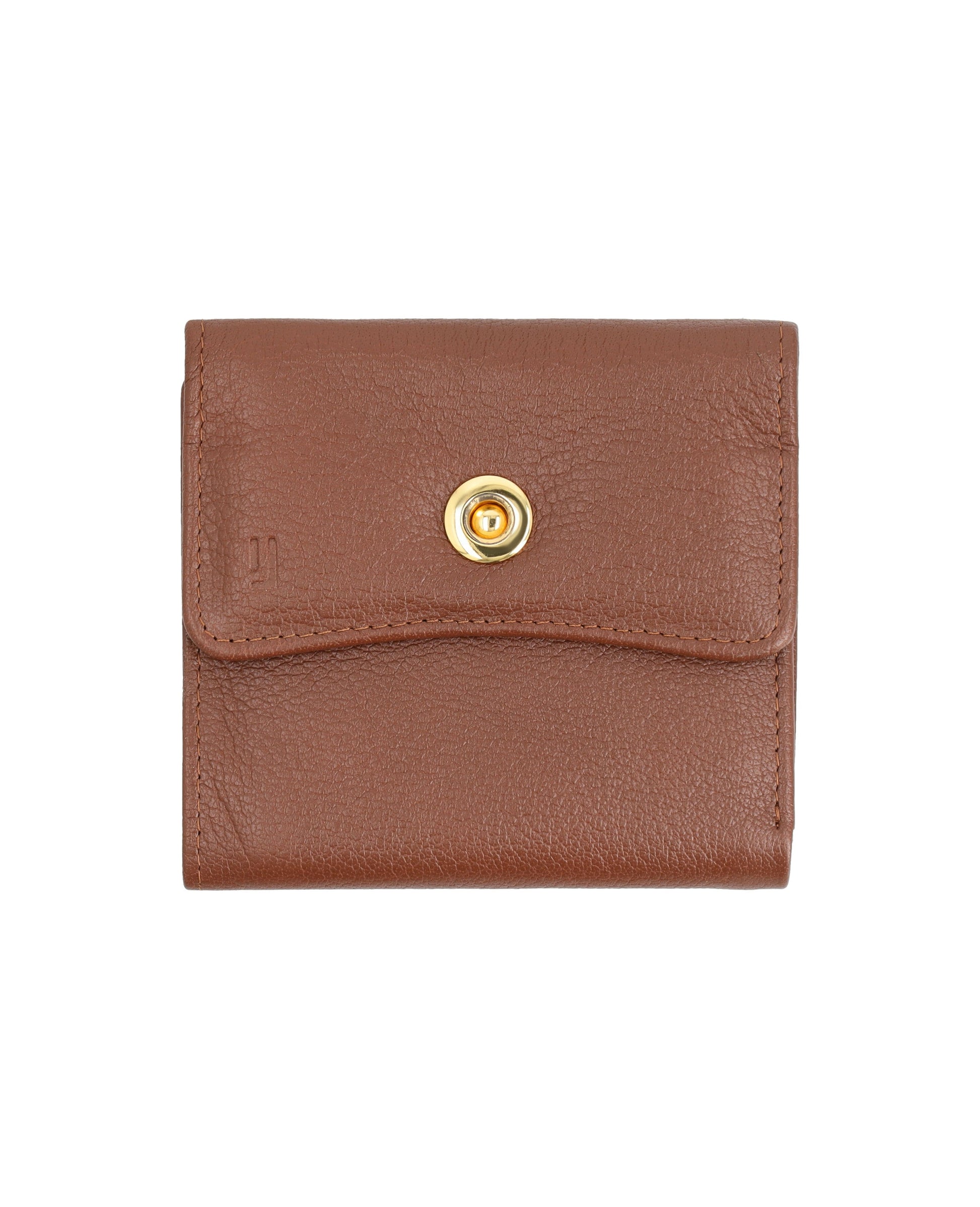 Sleek leather wallet with compartments.