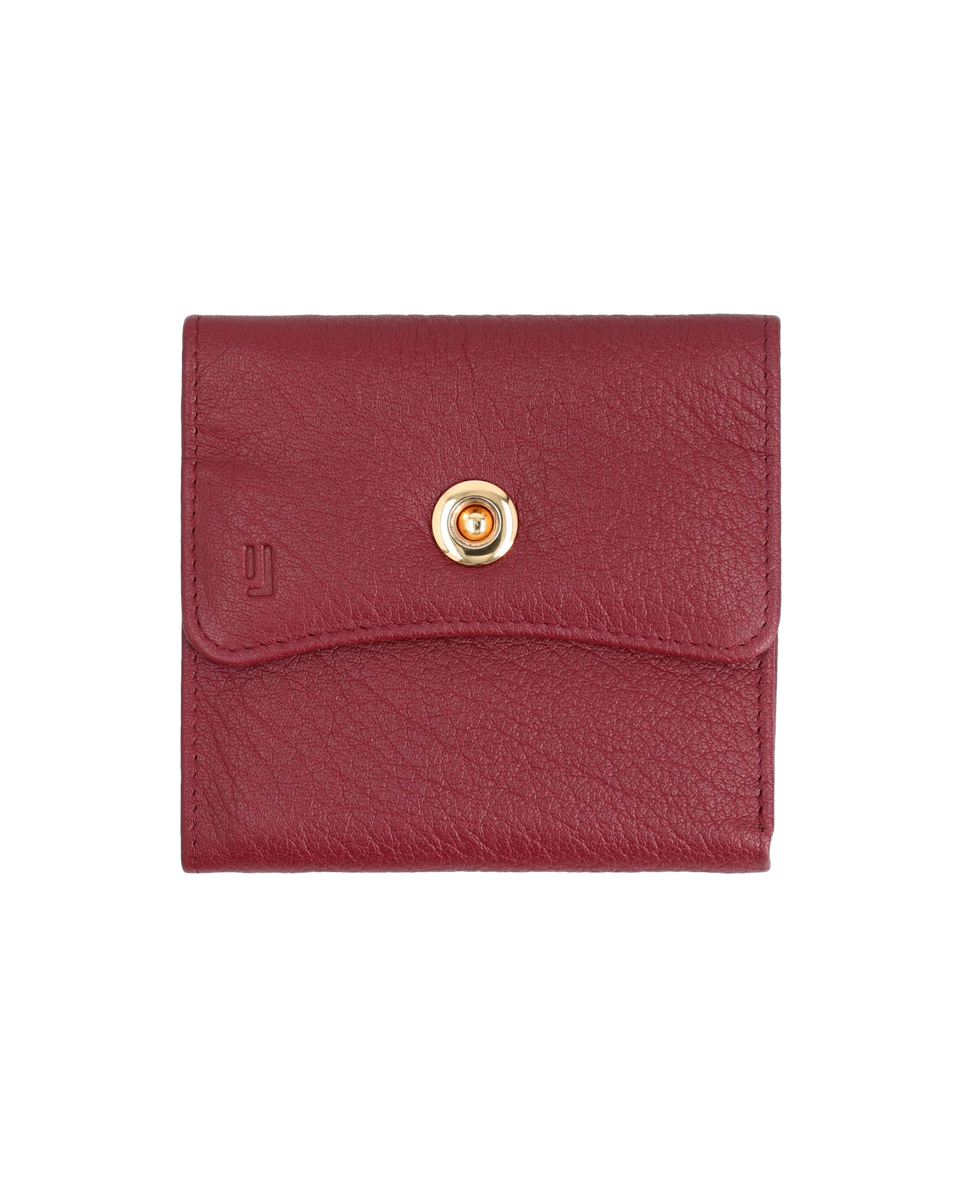 Sleek leather wallet with compartments.