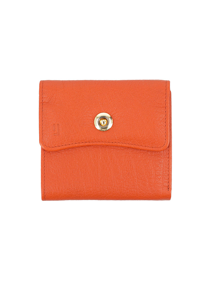 Sleek leather wallet with compartments.