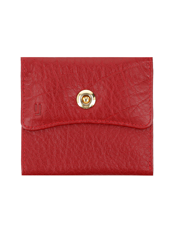 Sleek leather wallet with compartments.