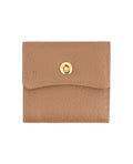 Sleek leather wallet with compartments.