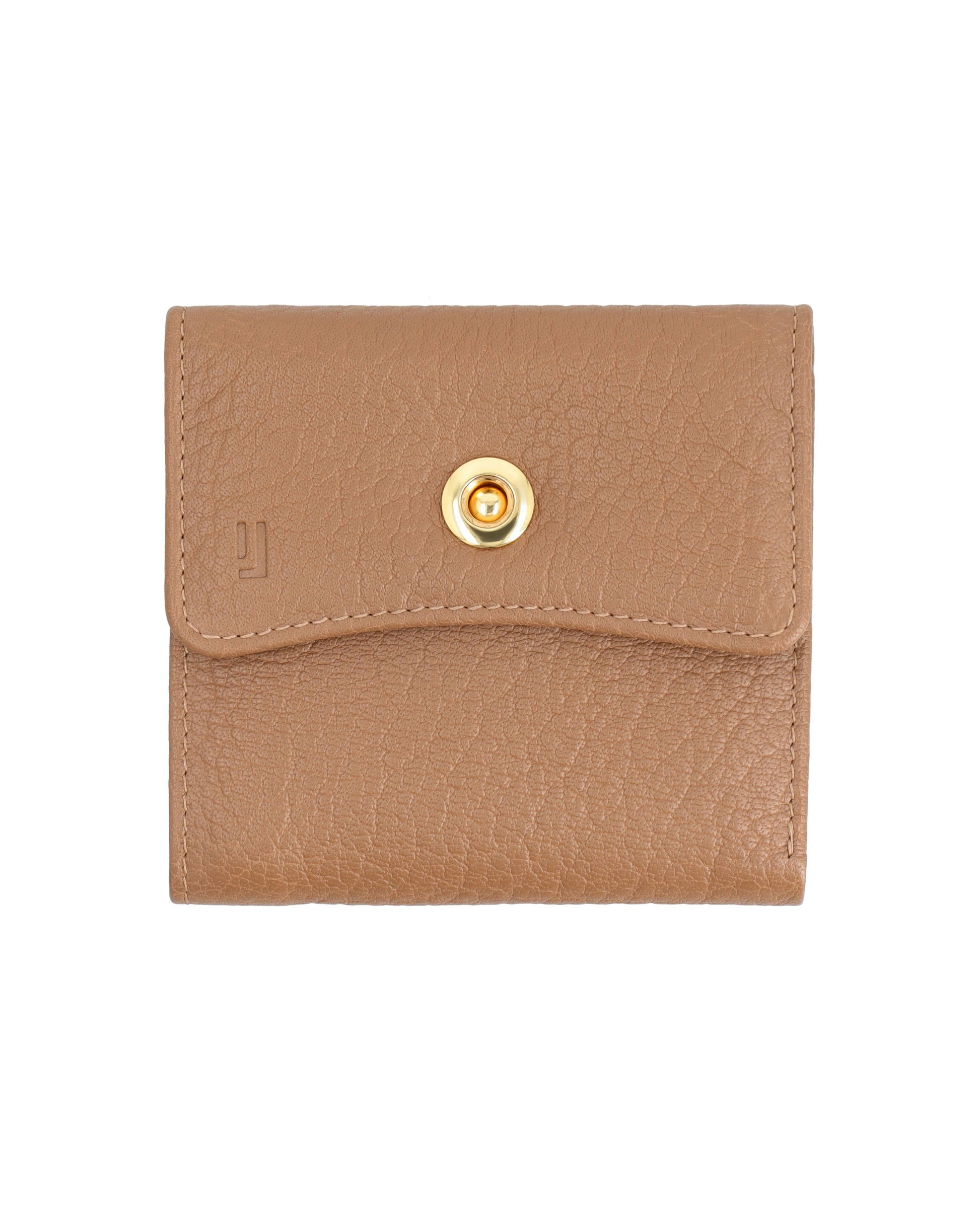 Sleek leather wallet with compartments.