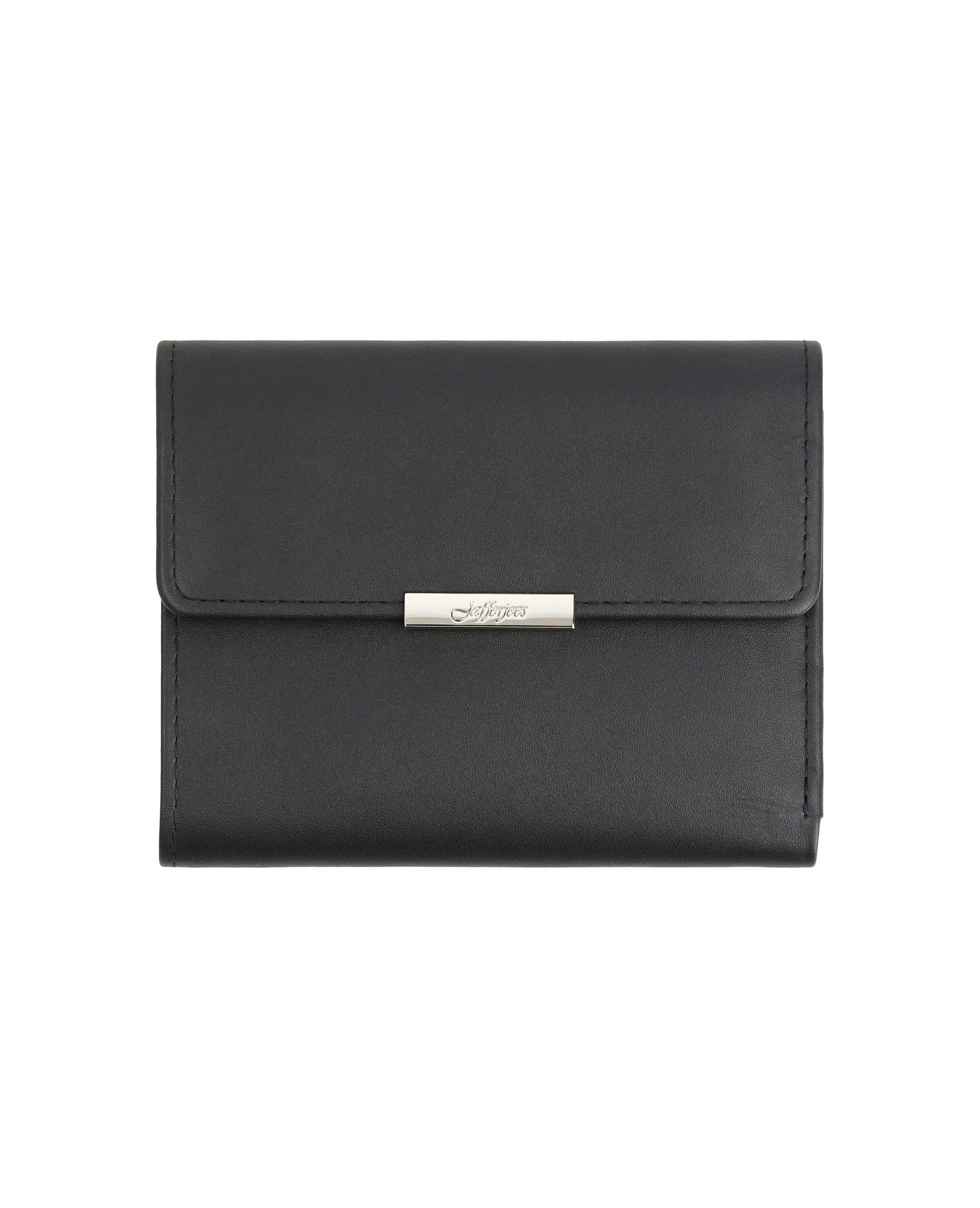 Sophisticated wallet with gold fittings.