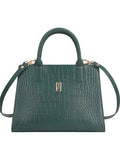 Stylish croco leather handbag