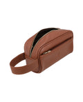 Leather travel pouch for essentials