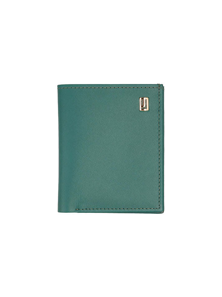 green colour leather wallet for men