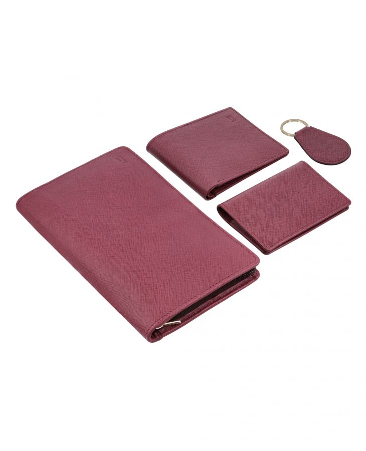 Genuine leather wallet gift set