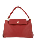 Versatile red leather bag for daily use