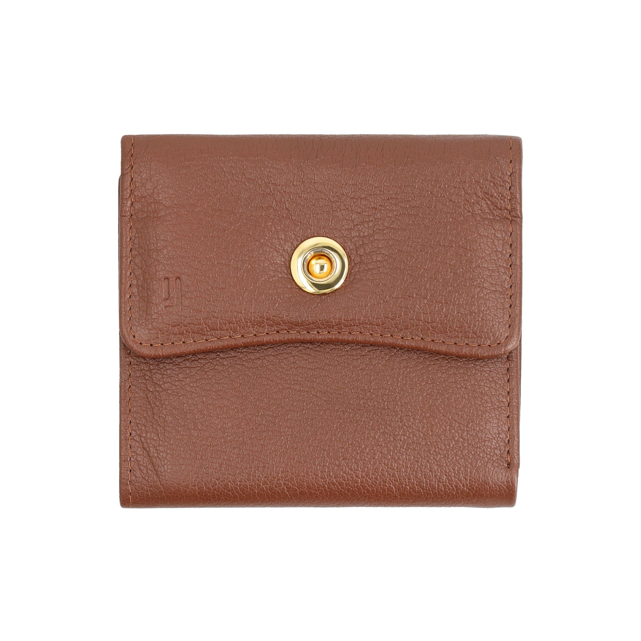 Sleek leather wallet with compartments.