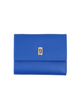 blue leather wallets for women