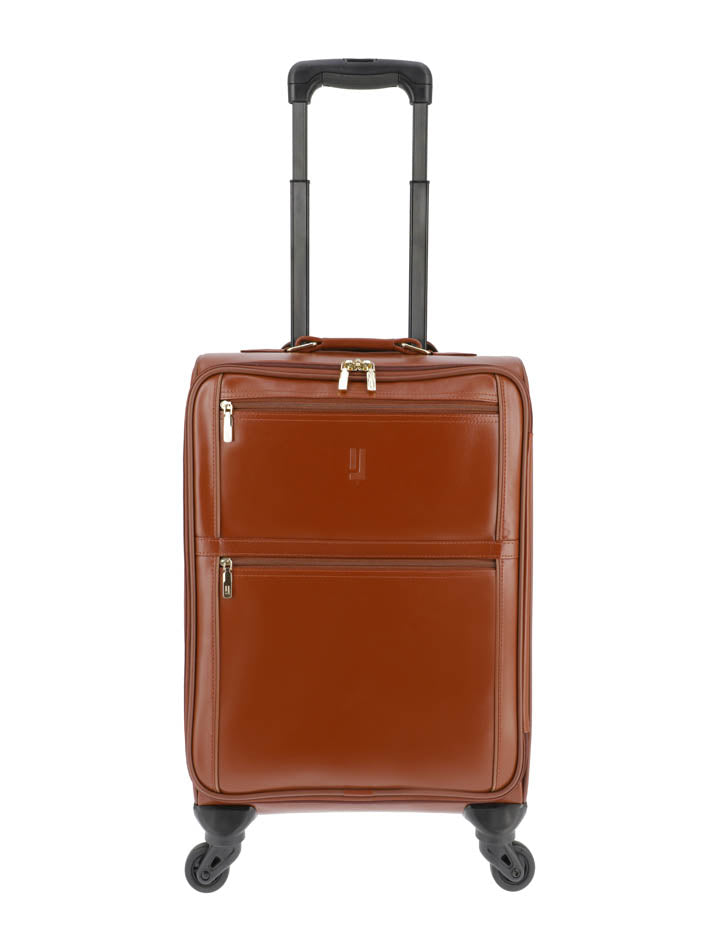 Online leather Trolley travel bags for men in UK